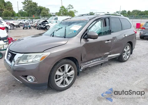 2015 Nissan Pathfinder Platinum из США, поврежденный, VIN 5N1AR2MN5FC707447